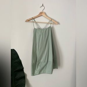 Free People Strutin’ Mini Dress in Beautiful Seafoam Green Cotton